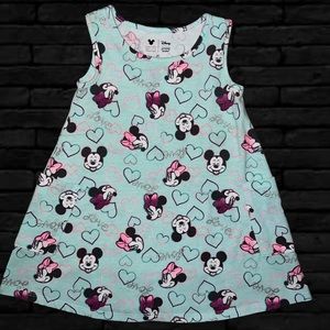 Disney Minnie Mouse Girls Toddler Blue Pink Jumping Beans Dress Size 3T